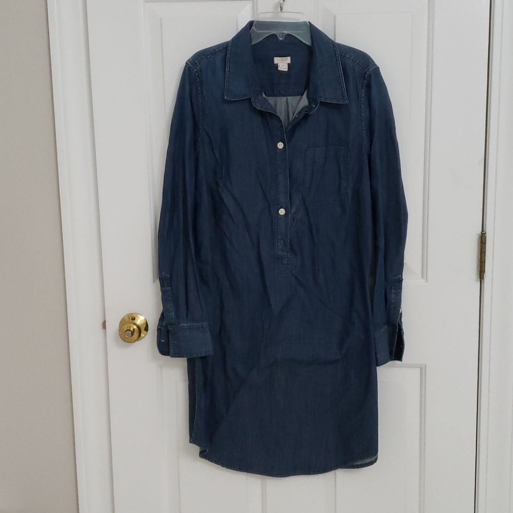 JCREW chambray denim shirt dress